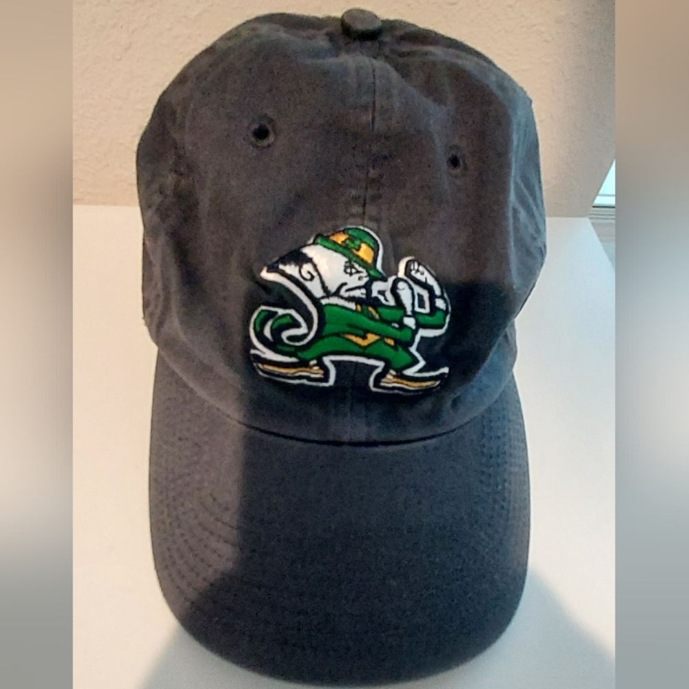 Vintage Notre Dame Fighting Irish Twins Enterprise Adjustable Hat Cap Leprechaun